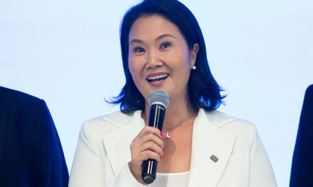 La candidata presidencial peruana Keiko Fujimori habla en una conferencia de prensa en Lima, Perú, 13 de abril de 2026. EFE/ Renato Pajuelo