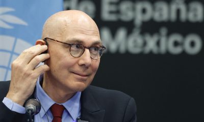 El Alto Comisionado de las Naciones Unidas para los Derechos Humanos, Volker Türk, participa durante una conferencia de prensa este miércoles, en Ciudad de México (México). EFE/ Sáshenka Gutiérrez