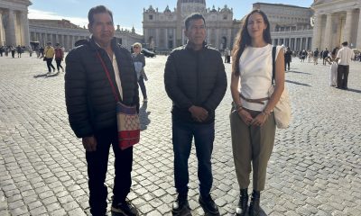 Líderes del pueblo Ayoreo alertaron este lunes en Roma del riesgo que corre esta comunidad indígena, la última no contactada en Suramérica fuera de la cuenca amazónica, por la deforestación del Chaco paraguayo vinculada a la industria del cuero italiana. EFE/ Daniel Cáceres