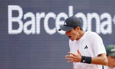 El español Rafael Jódar se enfrenta al francés Arthur Fils en las semifinales del Open Banc de Sabadell - Torneo Conde de Godó, este sábado en Barcelona. EFE/Alejandro García