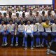 Jugadores de la selección colombiana de fútbol Sub-17 posan a su llegada a Bogotá (Colombia). EFE/ Mauricio Dueñas Castañeda