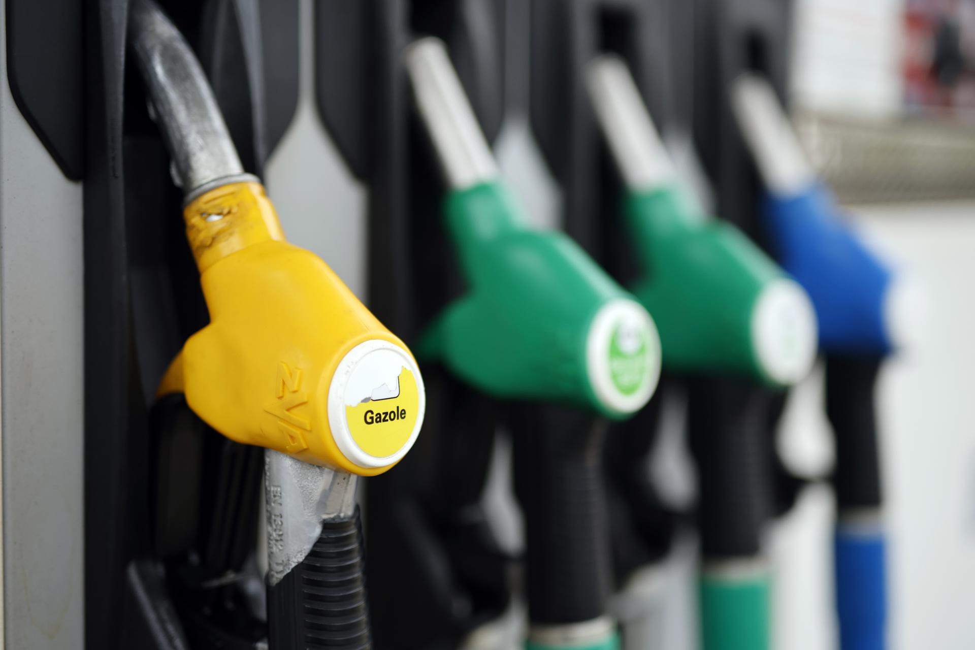 Surtidores de gasolina en Clermont l'Herault, en el suroeste de Francia. EFE/EPA/HORCAJUELO GUILLAUME