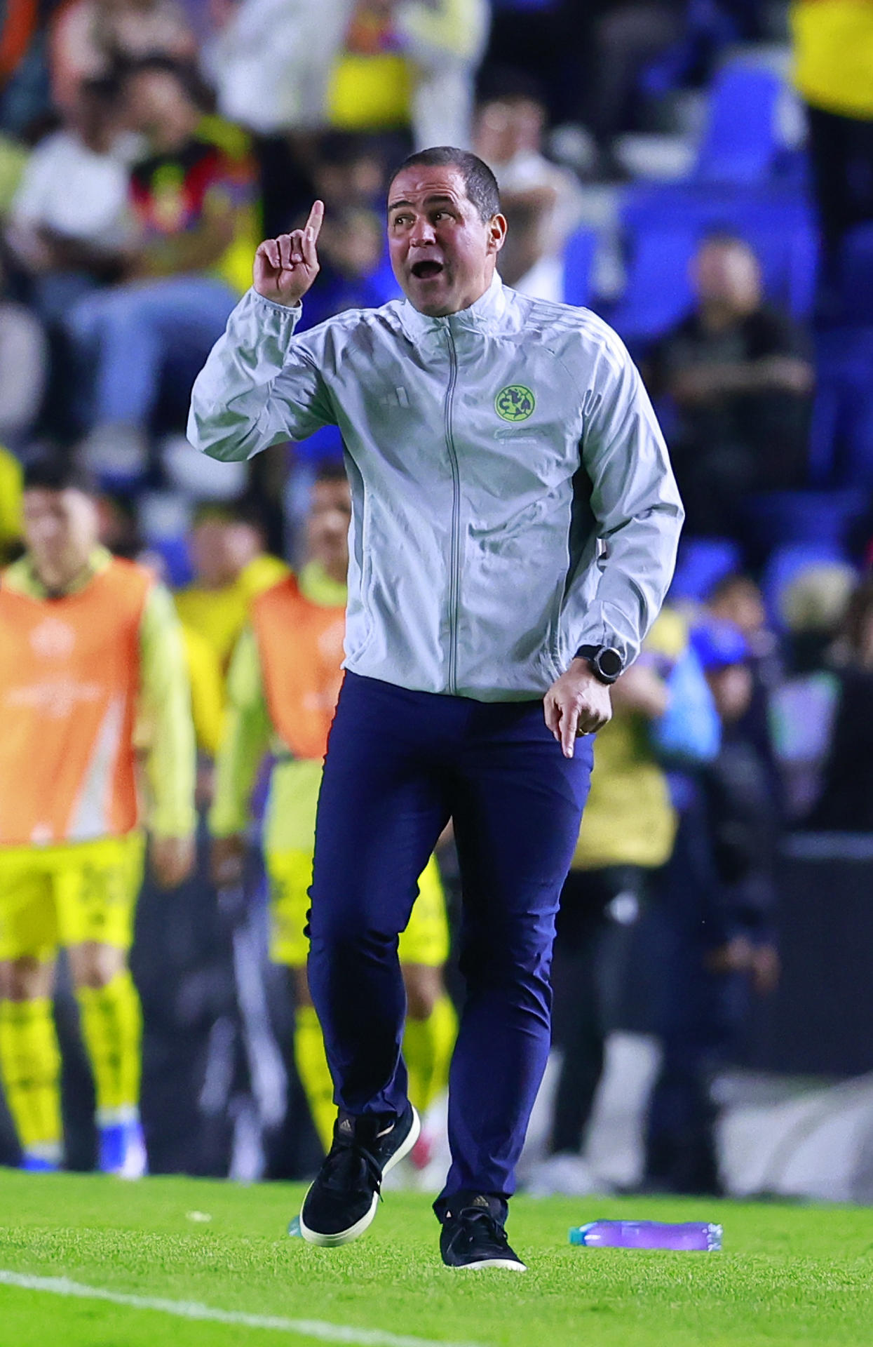 El entrenador de América André Jardine reacciona durante un partido. Imagen de archivo. EFE/Sáshenka Gutiérrez