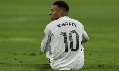 Kylian Mbappé, durante el encuentro correspondiente a la jornada 32 de Laliga que disputó el pasado viernes, contra el Betis, en el estadio de La Cartuja, en Sevilla. EFE/Julio Muñoz