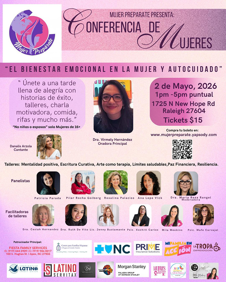 “Mujer Prepárate” será el sábado 2 de mayo