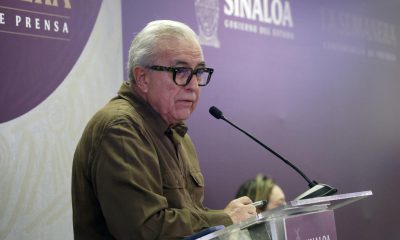 Fotografía de archivo del 12 de abril de 2024 del gobernador de Sinaloa, Rubén Rocha Moya, durante una rueda de prensa en Culiacán, Sinaloa (México).  EFE/José Betanzos