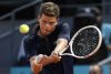 El tenista belga Alexander Blockx durante su encuentro ante el alemán Alexander Zverev en las semifinales masculinas del Abierto de Madrid, disputado este viernes en la Caja Mágica de Madrid. EFE/Sergio Pérez
