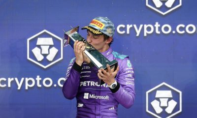 El italiano Andrea Kimi Antonelli (Mercedes) en el podio del Gran Premio de Miami (EEUU), EFE/EPA/CRISTOBAL HERRERA-ULASHKEVICH