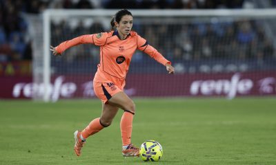 Fotografía de Biel Aliño, en la que puede verse en una imagen de archivo del 23 de noviembre de 2025 a la centrocampista del Barcelona Aitana Bonmatí, durante un partido. EFE