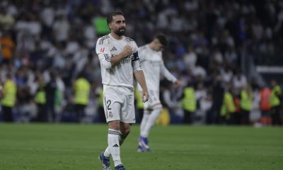 El defensa del Real Madrid Dani Carvajal durante un partido disputado el pasado 10 de abril. EFE/JuanJo Martín