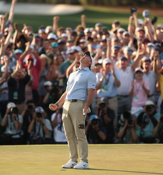 Fotografía de Chris Torres, en la que puede verse en una imagen de archivo del pasado 13 de abril al golfista norirlandés Rory McIlroy en el Masters de Augusta. EFE