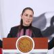 La presidenta de México, Claudia Sheinbaum, habla durante una rueda de prensa en Palacio Nacional de la Ciudad de México (México). EFE/Mario Guzmán