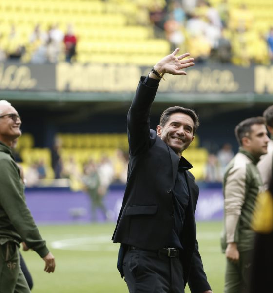 El entrenador del Villarreal Marcelino García Toral, tras el partido de la jornada 34 de LaLiga contra el Levante, el sábado en el estadio de La Cerámica.-EFE/ Manuel Bruque