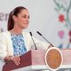 Fotografía cedida por la Presidencia de México, de la mandataria mexicana, Claudia Sheinbaum, hablando en una rueda de prensa, en Ciudad de México (México). EFE/Presidencia de México/SOLO USO EDITORIAL/NO VENTAS/SOLO DISPONIBLE PARA ILUSTRAR LA NOTICIA QUE ACOMPAÑA(CRÉDITO OBLIGATORO)