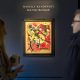 Fotografía de la obra del artista Wassily Kandinsky 'Rote Tiefe' durante la exhibición a la prensa este viernes, de las piezas que subastará la casa Sotheby's en Nueva York (EE.UU.). EFE/Ángel Colmenares