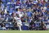 -El jugador del Rayo Vallecano Sergio Camello celebra su gol contra el Getafe, durante el partido de la jornada 34 de LaLiga EA Sports entre el Getafe y el Rayo Vallecano, este domingo en el Estadio Coliseum.- EFE/ Kiko Huesca
