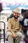 Fotografía cedida por Inter Miami CF donde aparece el cantante mexicano Carín León durante una rueda de prensa este jueves, donde aseguró que conocer al exfutbolista inglés David Beckham es para él "como estar conociendo a Superman", en el Nu Stadium en Miami, Florida (EE.UU.). EFE/ Inter Miami CF /SOLO USO EDITORIAL /NO VENTAS /SOLO DISPONIBLE PARA ILUSTRAR LA NOTICIA QUE ACOMPAÑA /CRÉDITO OBLIGATORIO
