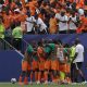 Jugadores de Costa de Marfil celebran un gol en un partido del grupo E del Mundial de la FIFA. EFE/ David Toro