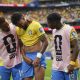El centrocampista brasileño Lucas Paquetá durante el partido de los dieciseisavos de final del Mundial de Fútbol 2026 entre Brasil y Japón, en el estadio NRG de Houston (Estados UNidos). EFE/ Kenneth Fernández
