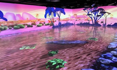 Fotografía del 22 de junio de una sala interactiva con luces en el Museo de la Exploración de la NatGeo, el nuevo museo de la National Geographic en Washington. EFE/Stefani Raguso