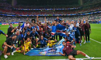 Los hicnhas de Cabo verde celebra su histórico pase a diesiseisavos tras empatar con Arabia Saudí en Houston, USA. EFE/EPA/SAM WASSON