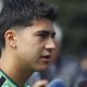 El jugador mexicano Obed Vargas durante un entrenamiento de la selección nacional de México este lunes, en el Centro de Alto Rendimiento de Ciudad de México. EFE/ Sashenka Gutiérrez