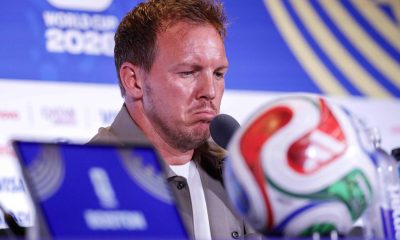 Julian Nagelsmann, seleccionador de Alemania, durante la rueda de prensa en el estadio de Boston. EFE/EPA/SHAWN THEW