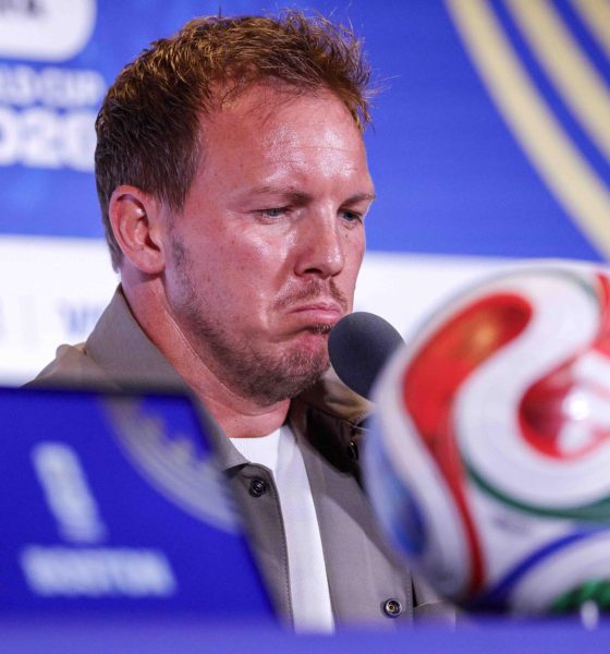 Julian Nagelsmann, seleccionador de Alemania, durante la rueda de prensa en el estadio de Boston. EFE/EPA/SHAWN THEW