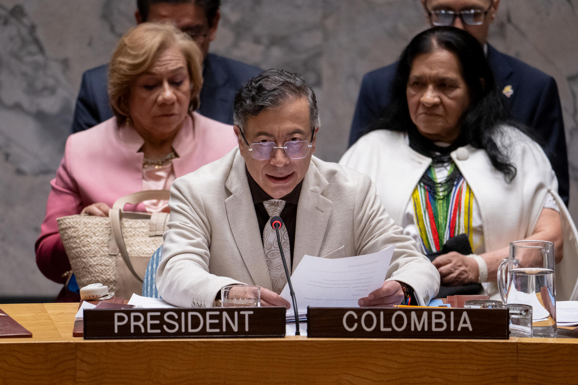 Fotografía cedida del presidente de Colombia, Gustavo Petro EFE/ Manuel Elías/ ONU