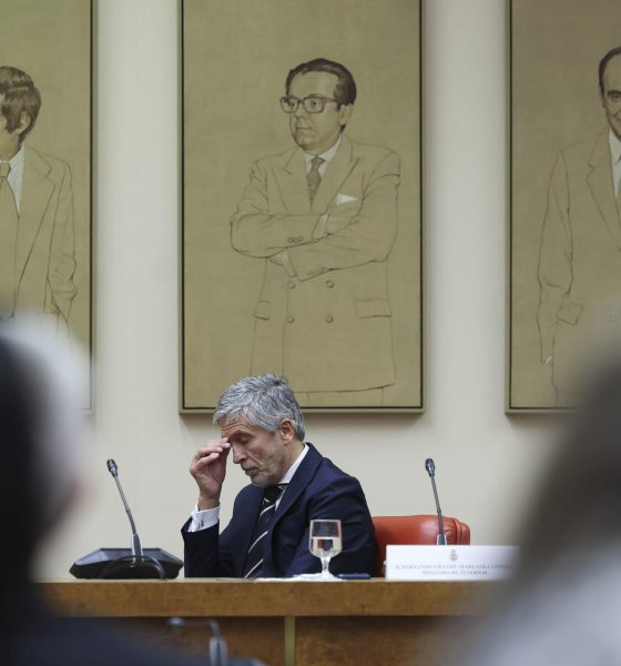 El ministro del Interior, Fernando Grande-Marlaska, durante el acto de homenaje a las víctimas del terrorismo este viernes en el Congreso. EFE/ Kiko Huesca