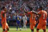 Jugadores de Costa de Marfil celebran un gol en un partido del grupo E del Mundial de la FIFA 2026. EFE/ David Toro
