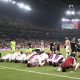 Jugadores de Marruecos reaccionan este lunes en un partido de los dieciseisavos de final del Mundial de la FIFA 2026 ante Países Bajos. EFE/ Miguel Sierra