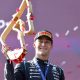 El inglés George Russell (Mercedes) celebra su victoria este domingo en el Gran Premio de AustriaEFE/EPA/ANNA SZILAGYI