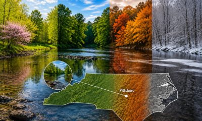 Las estaciones en el río Haw en fotos