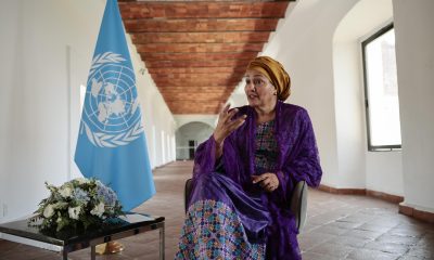La vicesecretaria general de la ONU, Amina Mohammed, habla durante una entrevista con EFE este viernes, en la Ciudad de México (México). EFE/José Méndez