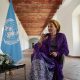 La vicesecretaria general de la ONU, Amina Mohammed, habla durante una entrevista con EFE este viernes, en la Ciudad de México (México). EFE/José Méndez
