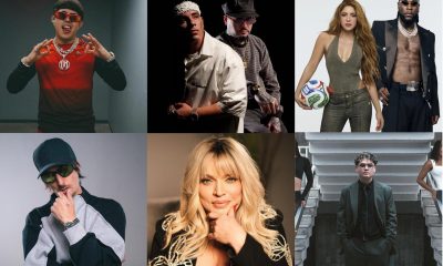 Composición de fotografías promocionales donde aparecen de izquierda a derecha y de arriba a abajo los artistas Oscar Maydon, Farruko y Kendo Kaponi, Shakira y Burna Boy, Danny Ocean, Ednita Nazario, y Jasiel Nuñez, quienes estrenan álbumes este fin de semana. EFE/Productoras /SOLO USO EDITORIAL /NO VENTAS /SOLO DISPONIBLE PARA ILUSTRAR LA NOTICIA QUE ACOMPAÑA /CRÉDITO OBLIGATORIO