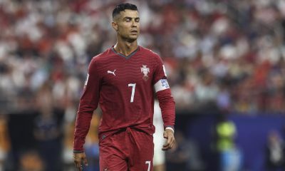 Cristiano Ronaldo, de Portugal, muestra su decepción tras perder el partido de octavos de final del Mundial 2026 entre Portugal y España, en Dallas, Texas (EE.UU.). EFE/MIGUEL A. LOPES