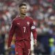 Cristiano Ronaldo, de Portugal, muestra su decepción tras perder el partido de octavos de final del Mundial 2026 entre Portugal y España, en Dallas, Texas (EE.UU.). EFE/MIGUEL A. LOPES