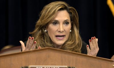 La congresista republicana María Elvira Salazar habla en una audiencia del Comité de Asuntos Exteriores del Hemisferio Occidental este miércoles, en la sede del Congreso en Washington (Estados Unidos). EFE/Lenin Nolly