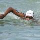 Paulo Strehlke, de México, compite este domingo en la categoría 3K de Natación en Aguas Abiertas durante los XXV Juegos Centroamericanos y del Caribe Santo Domingo 2026. EFE/ Orlando Barría