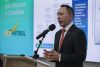 El presidente de la petrolera estatal colombiana Ecopetrol, Ricardo Roa, habla durante una rueda de prensa este jueves, en Bogotá (Colombia). EFE/ Carlos Ortega
