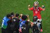 Mohamed Salah (d), de Egipto, celebra este viernes, al final del partido de dieciseisavos de final del Mundial de la FIFA 2026 entre Australia y Egipto en el estadio AT&T en Arlington (EE.UU.). EFE/ Kenneth Fernandez
