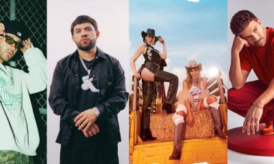 Combo de fotografías personales que muestra desde la izquierda al colombiano Feid, el mexicano Luis R Conriquez, el dúo estadounidense de raíces mexicanas Ha*Ash, y el español Pablo Alborán. EFE/ Álbumes Personales /SOLO USO EDITORIAL/ NO VENTAS/ SOLO DISPONIBLE PARA ILUSTRAR LA NOTICIA QUE ACOMPAÑA (CRÉDITO OBLIGATORIO)