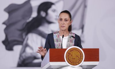 La presidenta de México, Claudia Sheinbaum, habla durante una rueda de prensa en Palacio Nacional de la Ciudad de México (México). Imagen de archivo. EFE/Isaac Esquivel