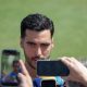 El jugador de la selección de España Mikel Merino, durante el entrenamiento de la selección de España este domingo en el Estadio Cotton Bowl de Dallas (Estados Unidos). EFE/ Lavandeira jr