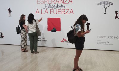 Vista de 'Esperanza a la fuerza', un proyecto inmersivo para que el público se acerque a Sudán y a su realidad tras más de tres años de guerra. EFE/ Kiko Huesca