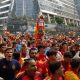 Aficionados de la selección de España se reúnen a un día de la final del Mundial de la FIFA 2026 ante Argentina en Nueva York (Estados Unidos). EFE/ Lavandeira Jr.