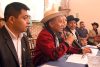 El alcalde Indígena de Nebaj, José Santos Sapon, hablan durante la presentación de sus observaciones sobre los procesos de renovación de las altas cortes y órganos de control del país en 2026, en Ciudad de Guatemala (Guatemala). EFE/ Alex Cruz
