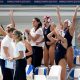 Estados Unidos celebra un gol durante la Final de la Copa del Mundo de waterpolo femenino por la medalla de oro entre Estados Unidos y España en el Sydney Olympic Park Aquatic Centre, Australia. EFE/EPA/STEVEN MARKHAM SOLO PARA USO EDITORIAL FUERA DE AUSTRALIA Y NUEVA ZELANDA
